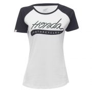 Camiseta Feminina Honda Raglan Branca - Coleção Vintage