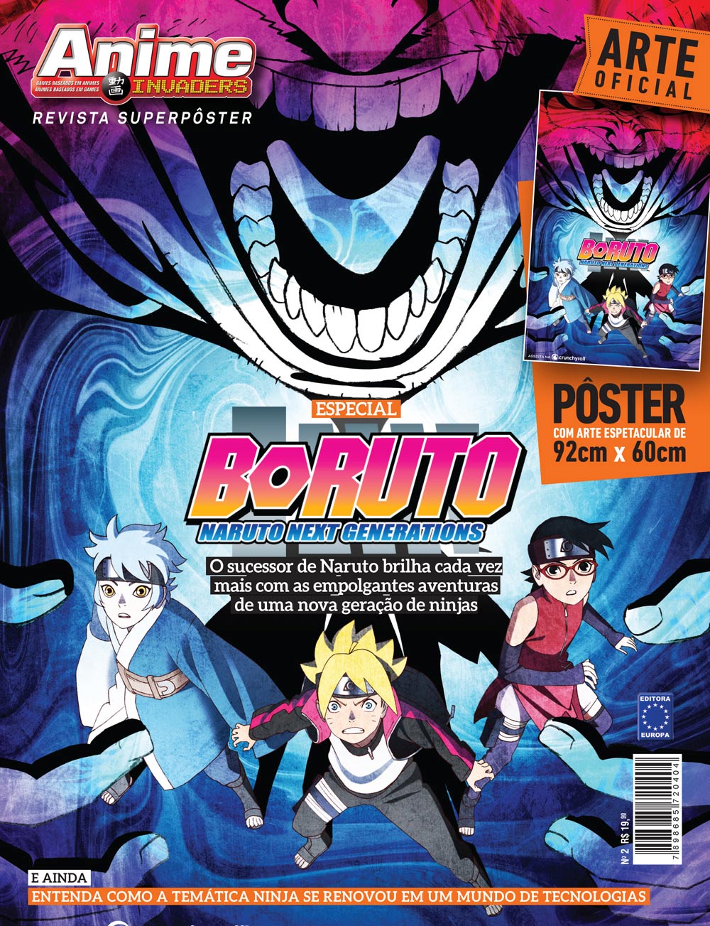 Revista Superpôster Anime Invaders - Boruto