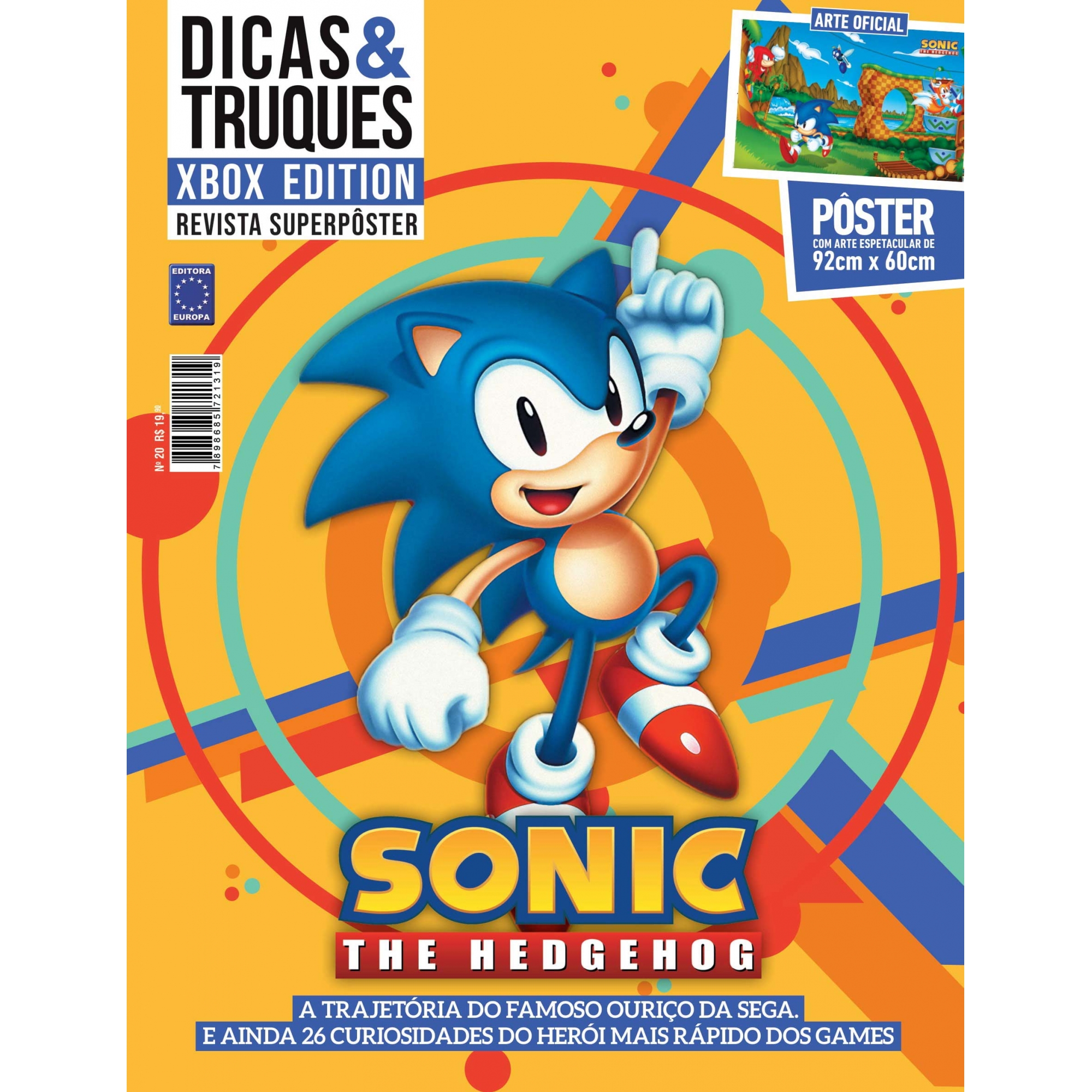 Revista Superpôster Dicas e Truques Xbox Edition - Sonic The Hedgehog