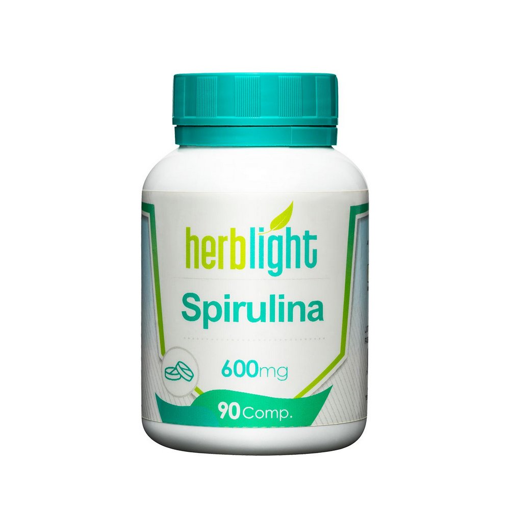 Spirulina 600Mg 90 Comprimidos - Herblight  - +QAlimento - Loja de Produtos Naturais