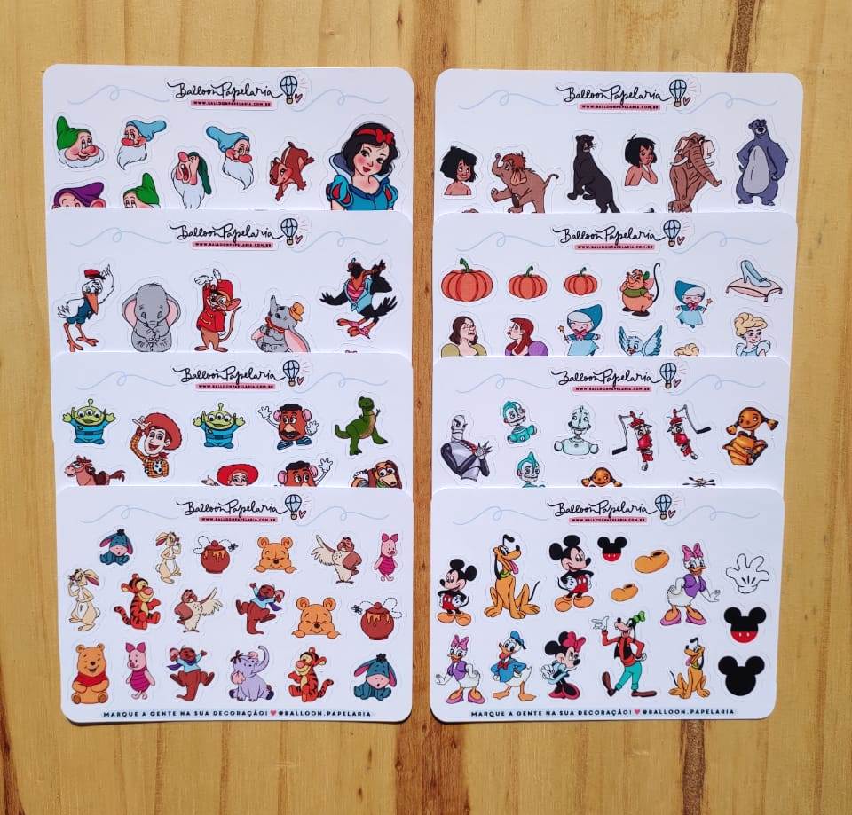 Kit Disney 2.0 - 8 mini cartelas