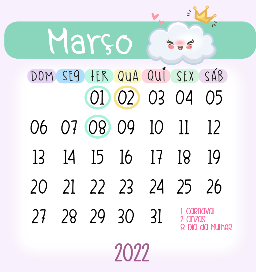 Kit mini calendários - 2022