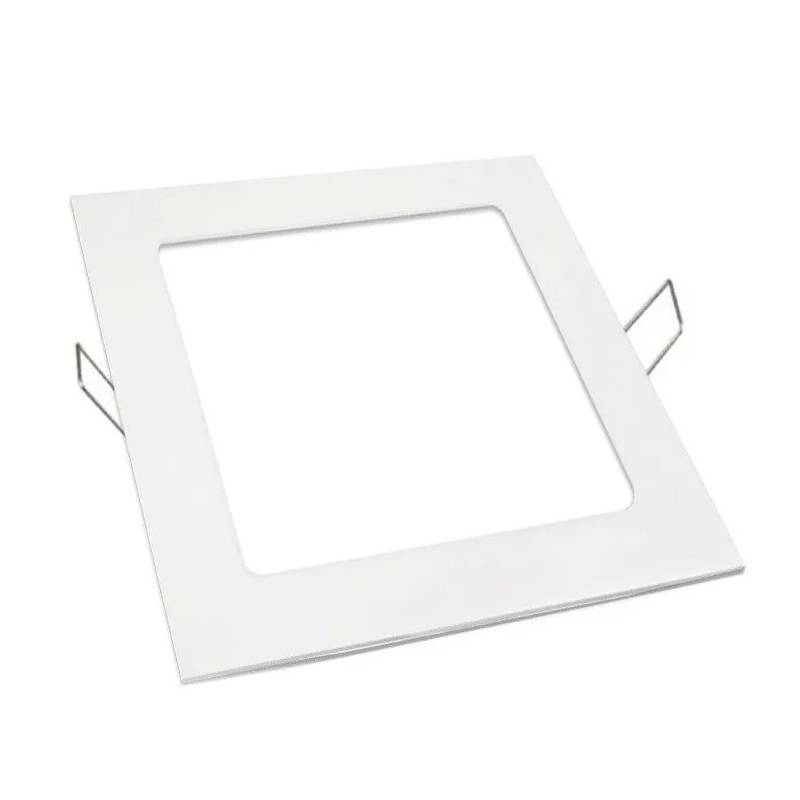 Painel Plafon Led Embutir Slim 15x15 12w Quadrado Branco Quente