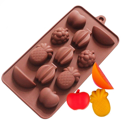 Forma Molde De Silicone Bombom Frutas Chocolate Trufa Pascoa