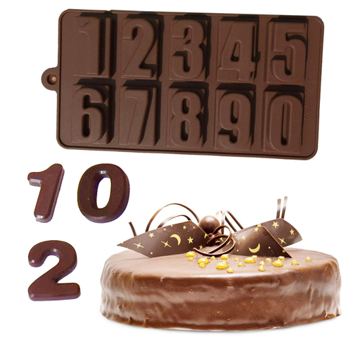 Forma Molde Silicone Bombom Números Chocolate Trufas Pascoa