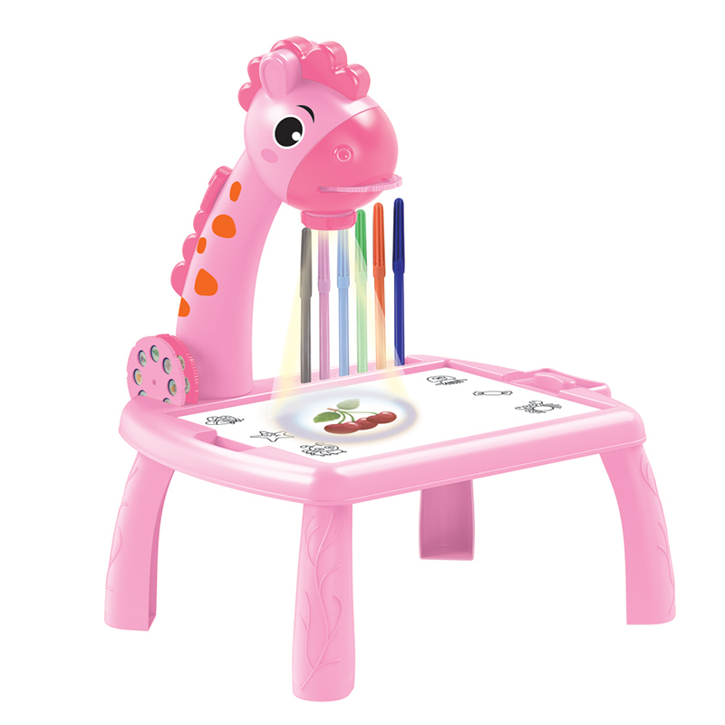 Mesa De Desenho Infantil Girafa Com Projetor Para Desenho