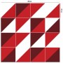 Adesivo de azulejo vermelho geometrico