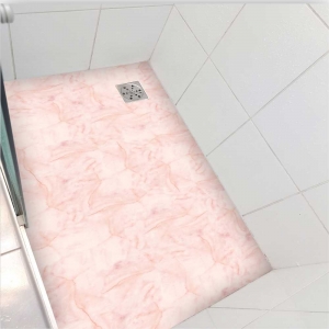 Adesivo piso box mármore rosa antiderrapante