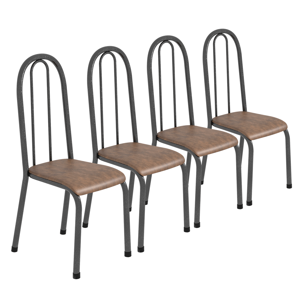 Conjunto Jogo Kit 4 Cadeiras Cozinha Jantar Estofada