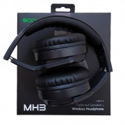 Fone de Ouvido - HeadPhone SODO MH3 Bluetooth / Auxiliar / Rádio - Preto 