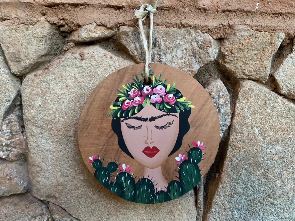 Bolacha de parede tema Frida Kahlo