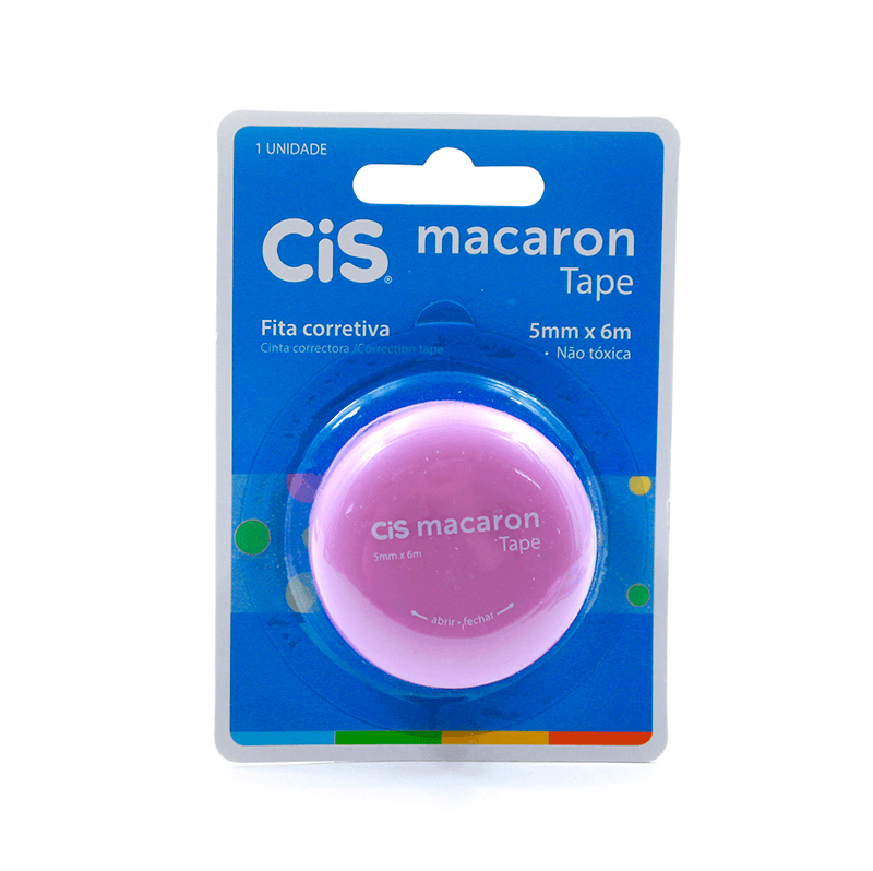 Fita Corretiva Macaron Washi Tape Color 5mm x 6m - Cis