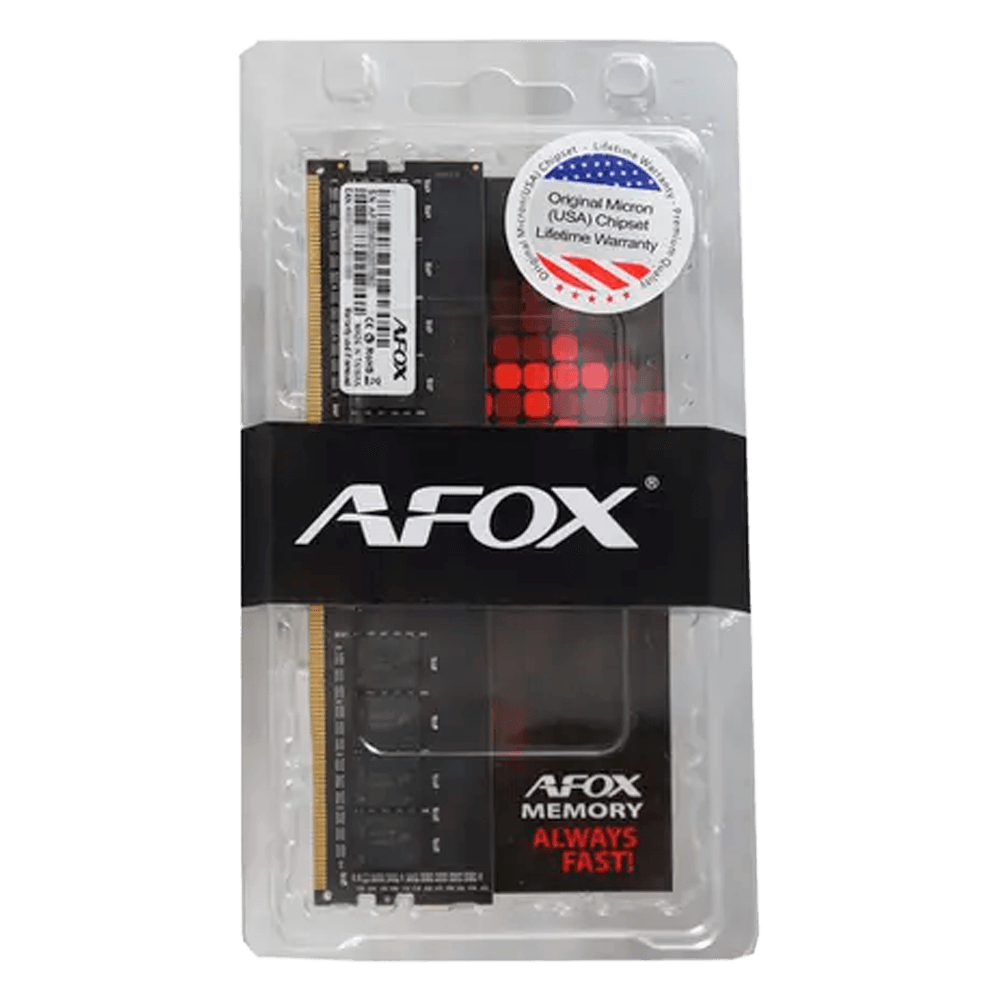 Memória AFOX 4GB DDR4 2400MHz PC4-19200 - AFLD44EK1P