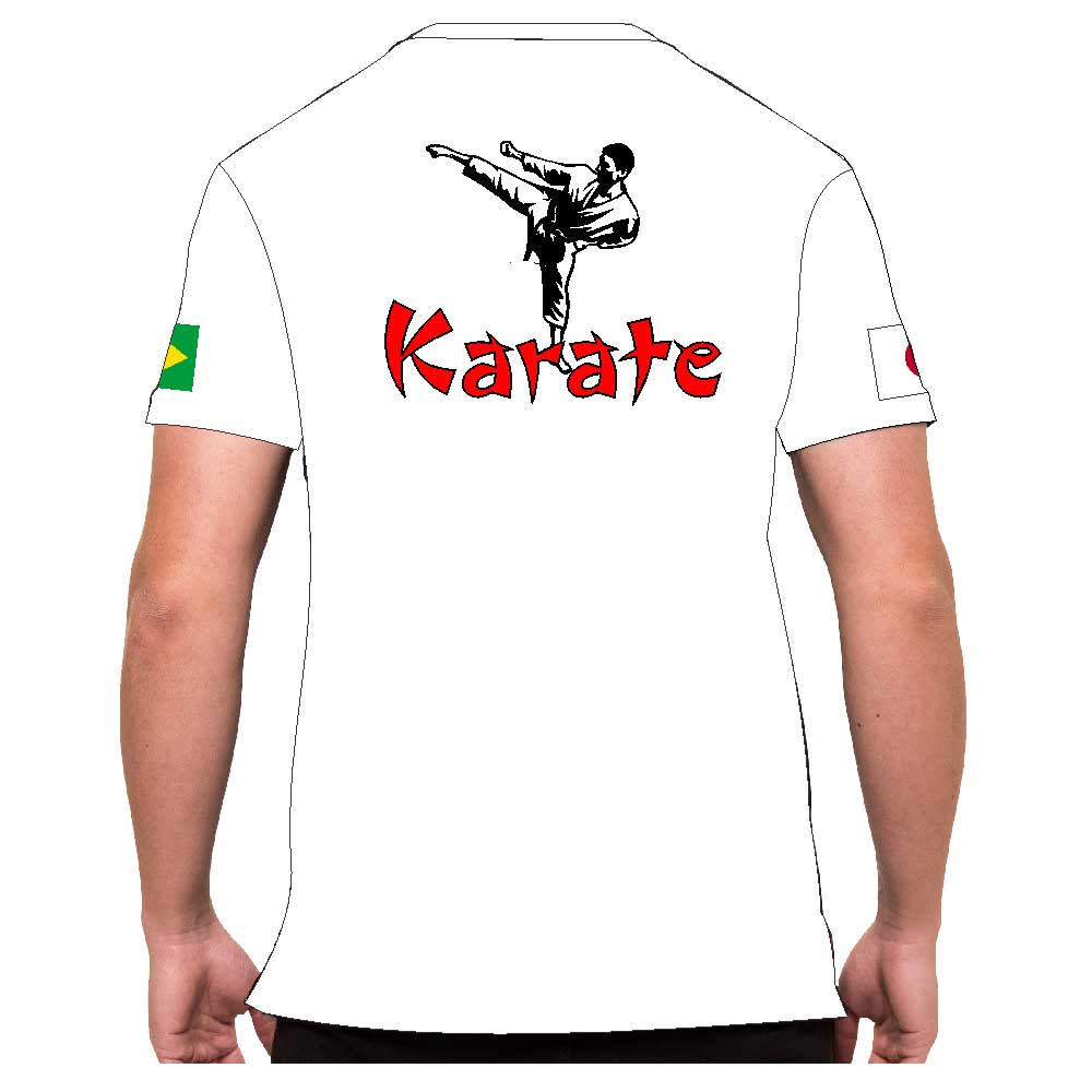 Camisa Camiseta Karate Yoko Geri - Fb-2066 - Branca