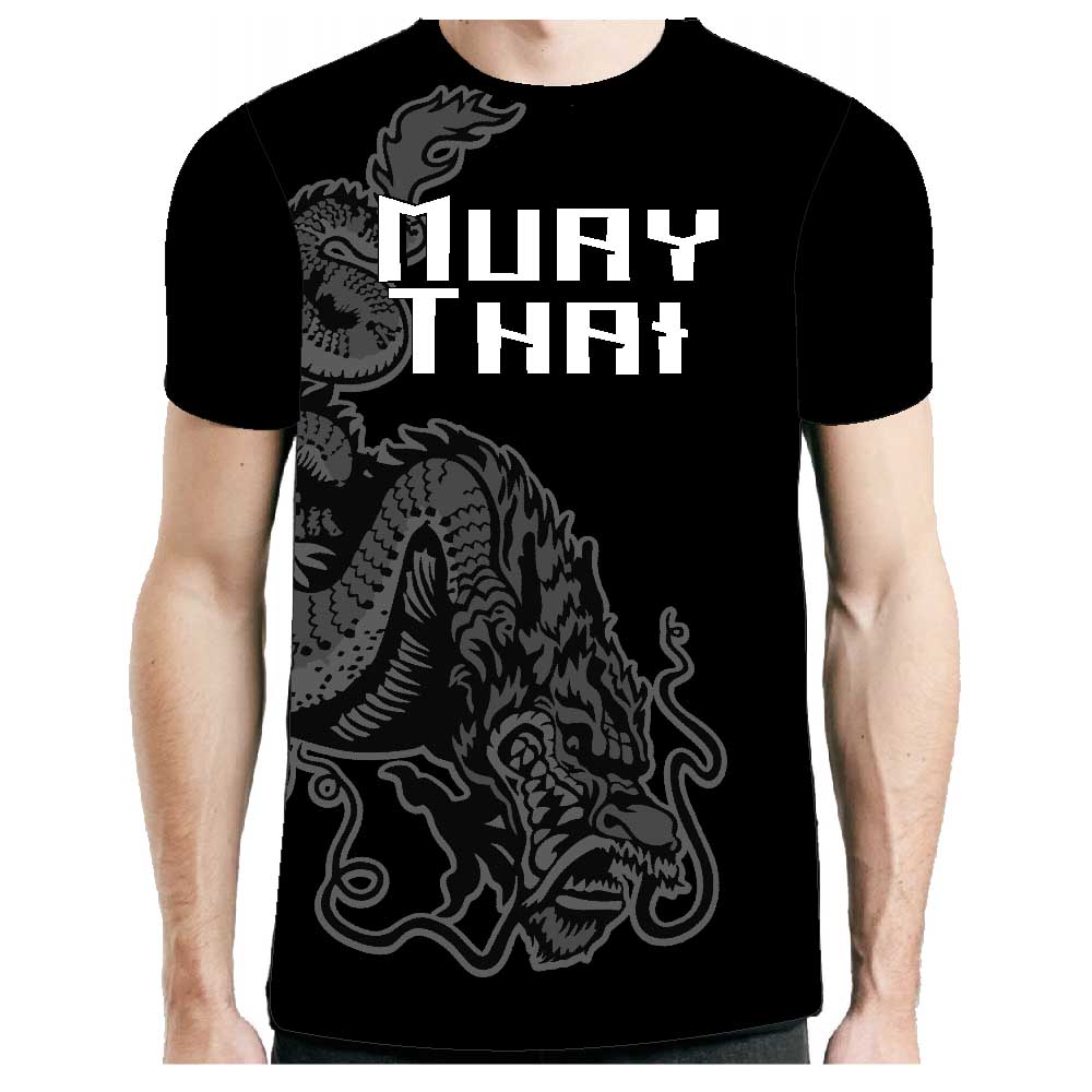 Camisa Camiseta Muay Thai Dragão Oriental - Fb-2062 - Preta