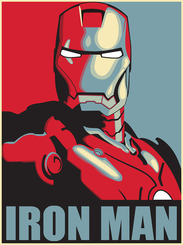 Placa Quadro Poster Minimalista  Iron Man