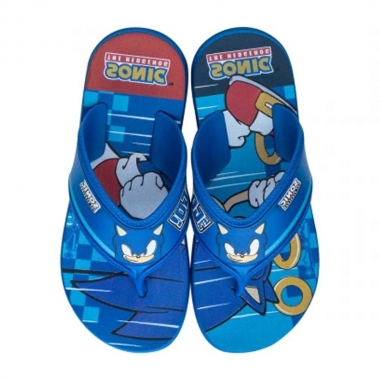 Chinelo Infantil Masculino Dedo Sonic Speed Azul Grendene Kids 22591-25916