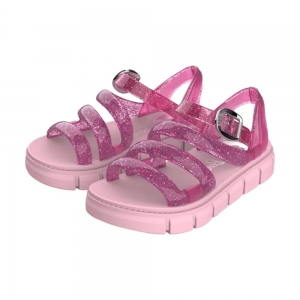 Sandália Infantil Barbie Model Glam Rosa Glitter Grendene Kids 23021-AW807