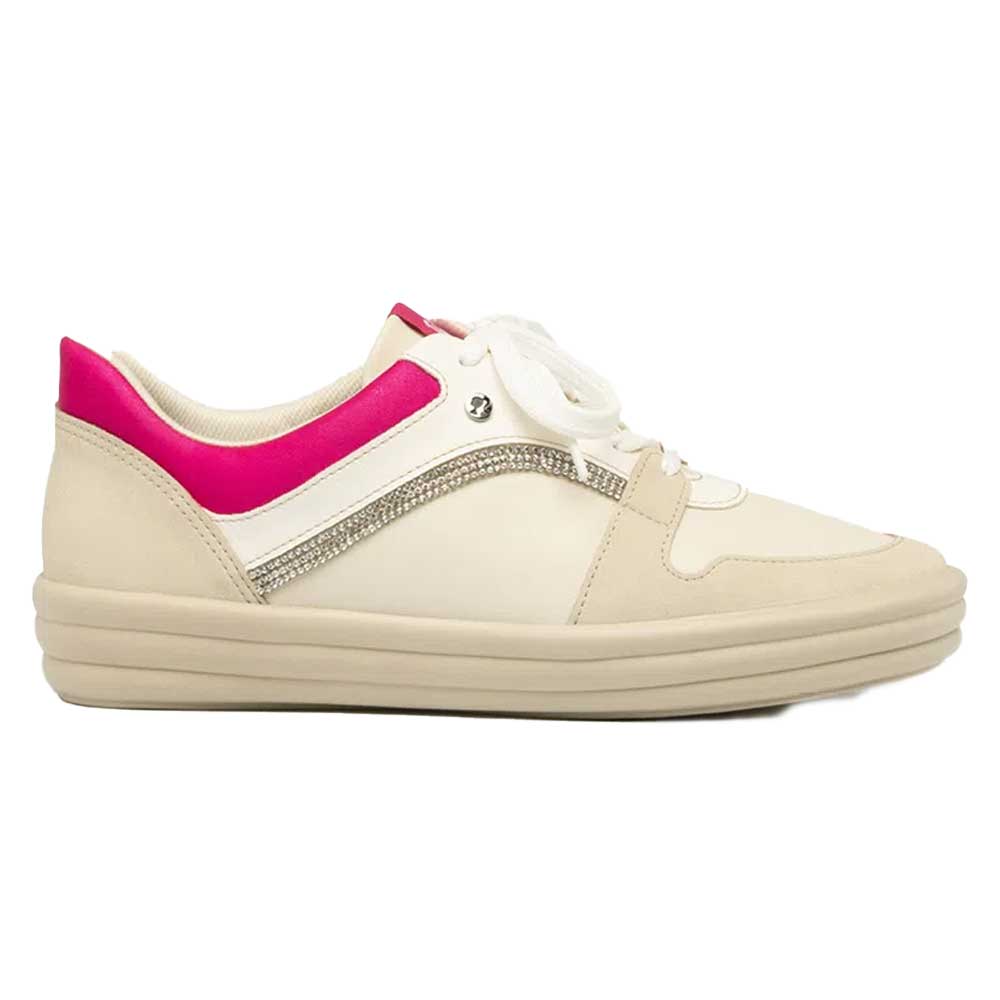 Tênis Casual Feminino Barbie Gelo Off White Rosa Piccadilly 788001-1