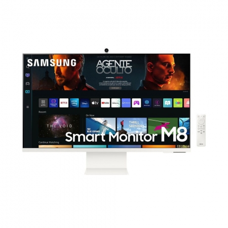 Smart Monitor Samsung 32, Ultrawide UHD VA 4k, AJ de Altura, Micro Hdmi, Usb-c, Speaker, Ls32bm801ul