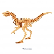 Quebra Cabeça 3D Dinossauro Ornitomimo - 36 Peças - MDF Cru - Corte a Laser - NEO MAXI