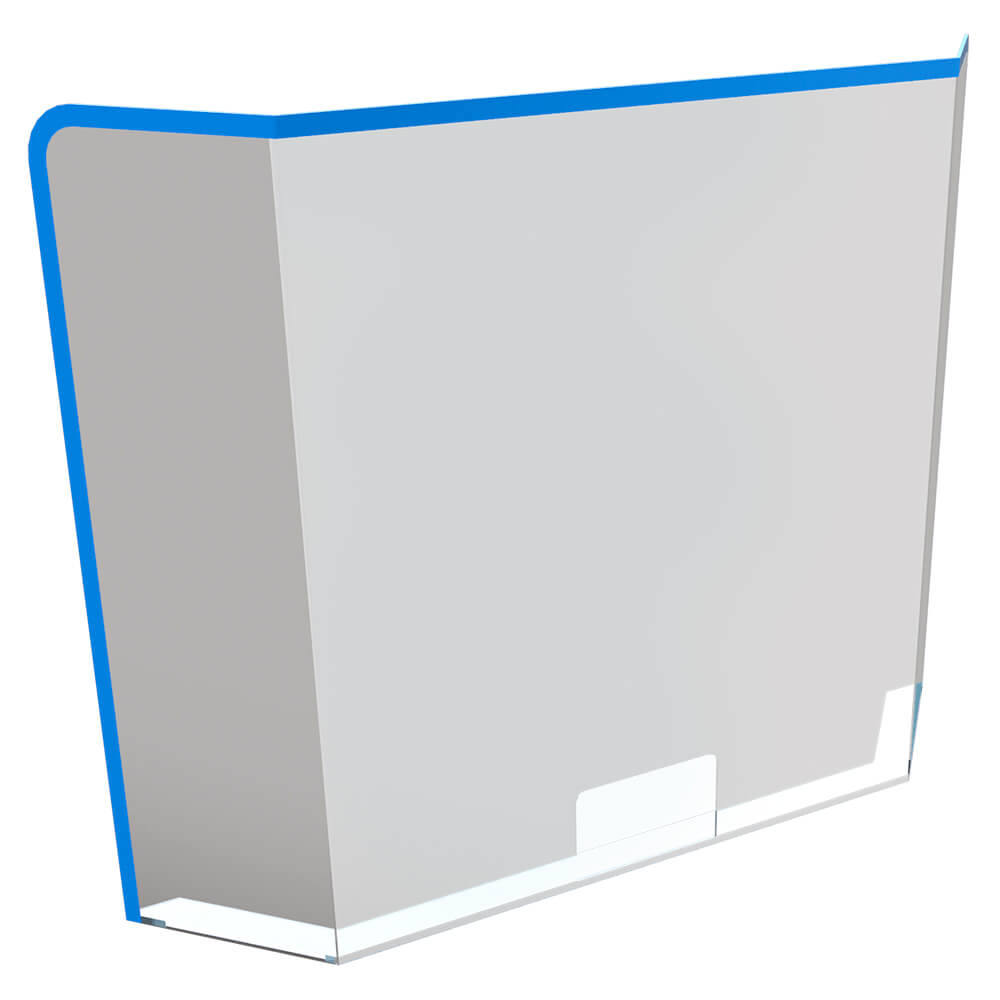 Barreira Proteção para Caixa de Loja - Acrílico Cristal - NEO-MAXI