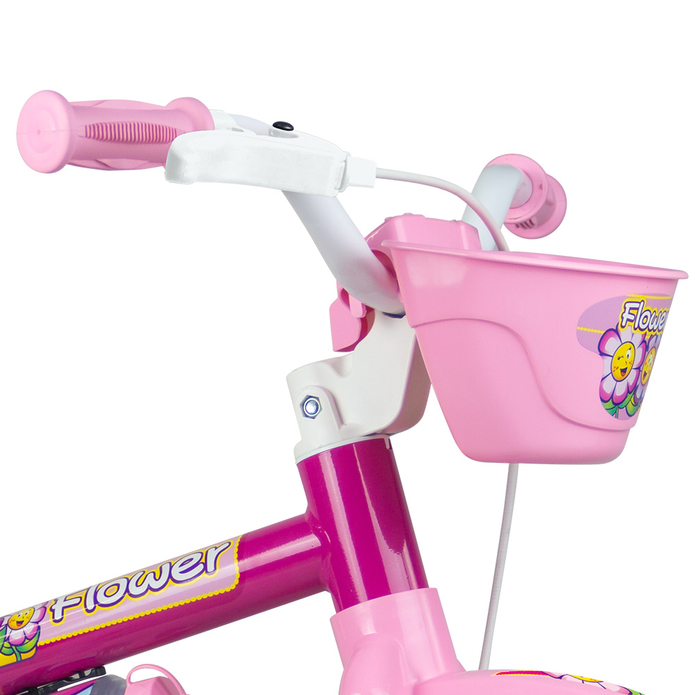 Bicicleta Infantil Flower Aro 12 Rosa - Nathor