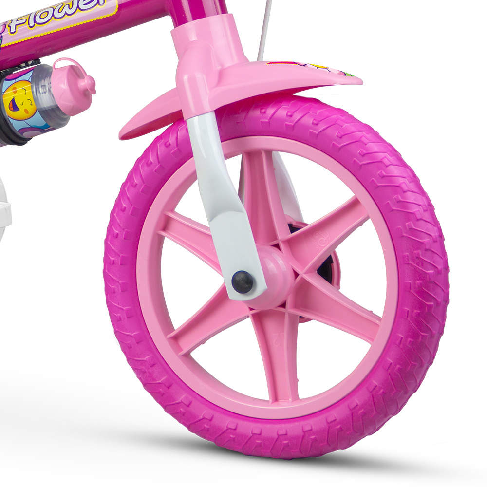 Bicicleta Infantil Flower Aro 12 Rosa - Nathor