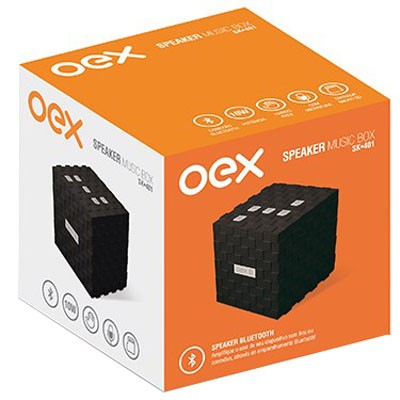 Caixa De Som -  Speaker Bluetooth - Music Box - SK401 -  Preto - OEX
