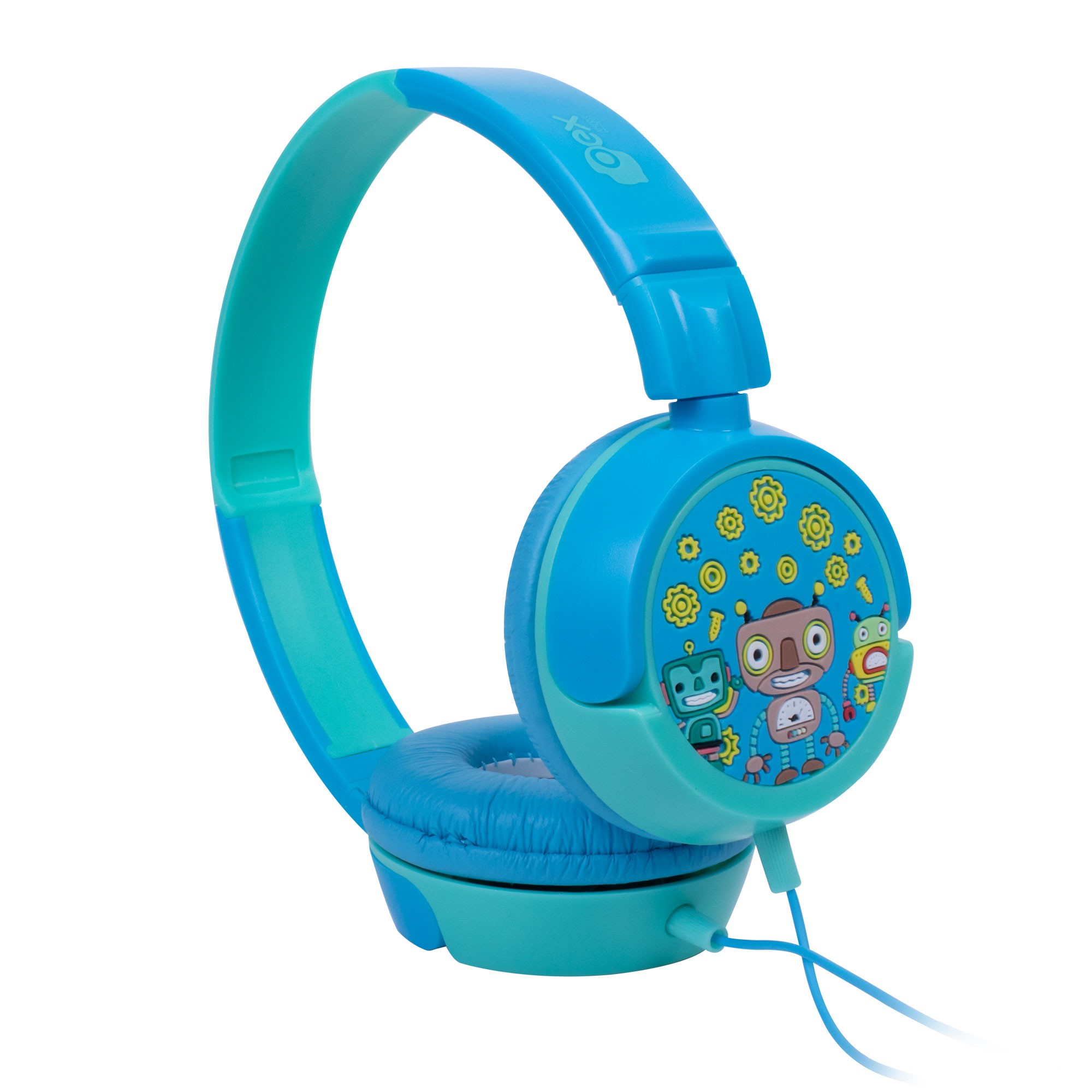 Headphone Infantil -  Robos HP305 - Ajustável -  15MW - Verde e  Azul - OEX