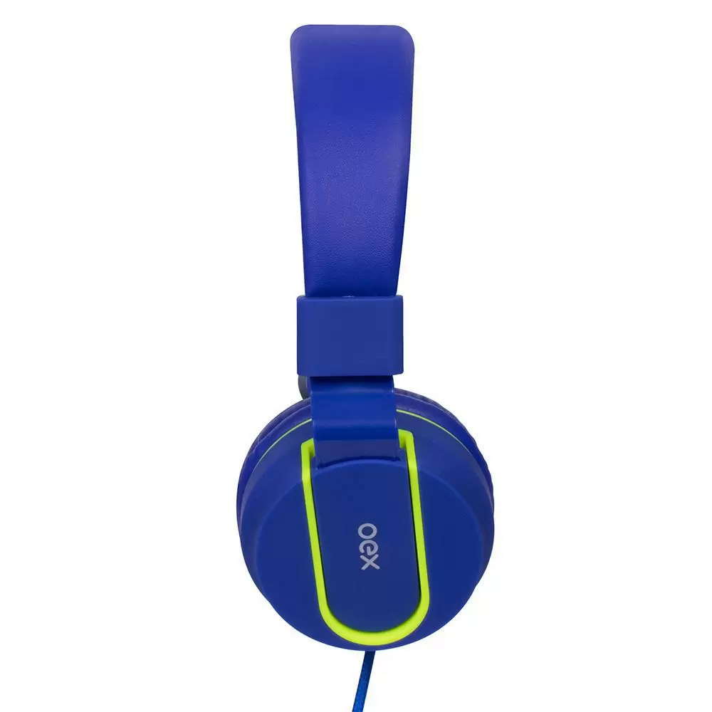 Headset  Dobrável  - Fluor HS107 - P2 - 1.4m - Azul e Verde - OEX