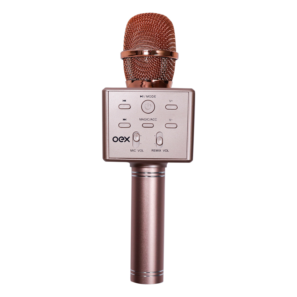 Microfone Bluetooth com Tecnologia TWS Rosé - OEX