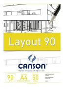 Bloco papel Layout A4 90g Canson c/50 folhas 210 x 297 mm