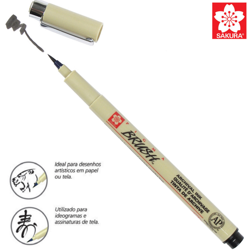 Caneta Pincel Brush Pen Pigma Sakura