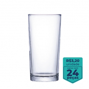 Copo De Vidro Long Drink Multiuso 255ml | Caixa Com 24 Peças - Ruvolo