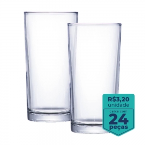 Copo De Vidro Long Drink Multiuso 255ml | Caixa Com 24 Peças - Ruvolo - Foto 1
