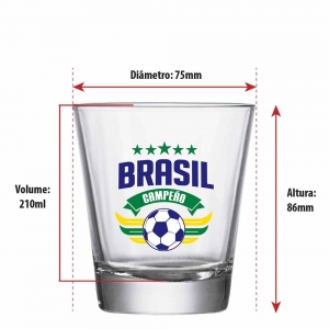 Copo De Vidro Old Fashioned Copa Do Mundo 220ml | Caixa Com 24 Peças - Ruvolo - Foto 12