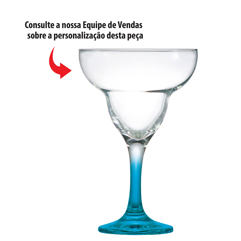 Taça de Vidro Azul Para Margarita 300ml |Caixa Com  24 Peças -  Ruvolo - Foto 3