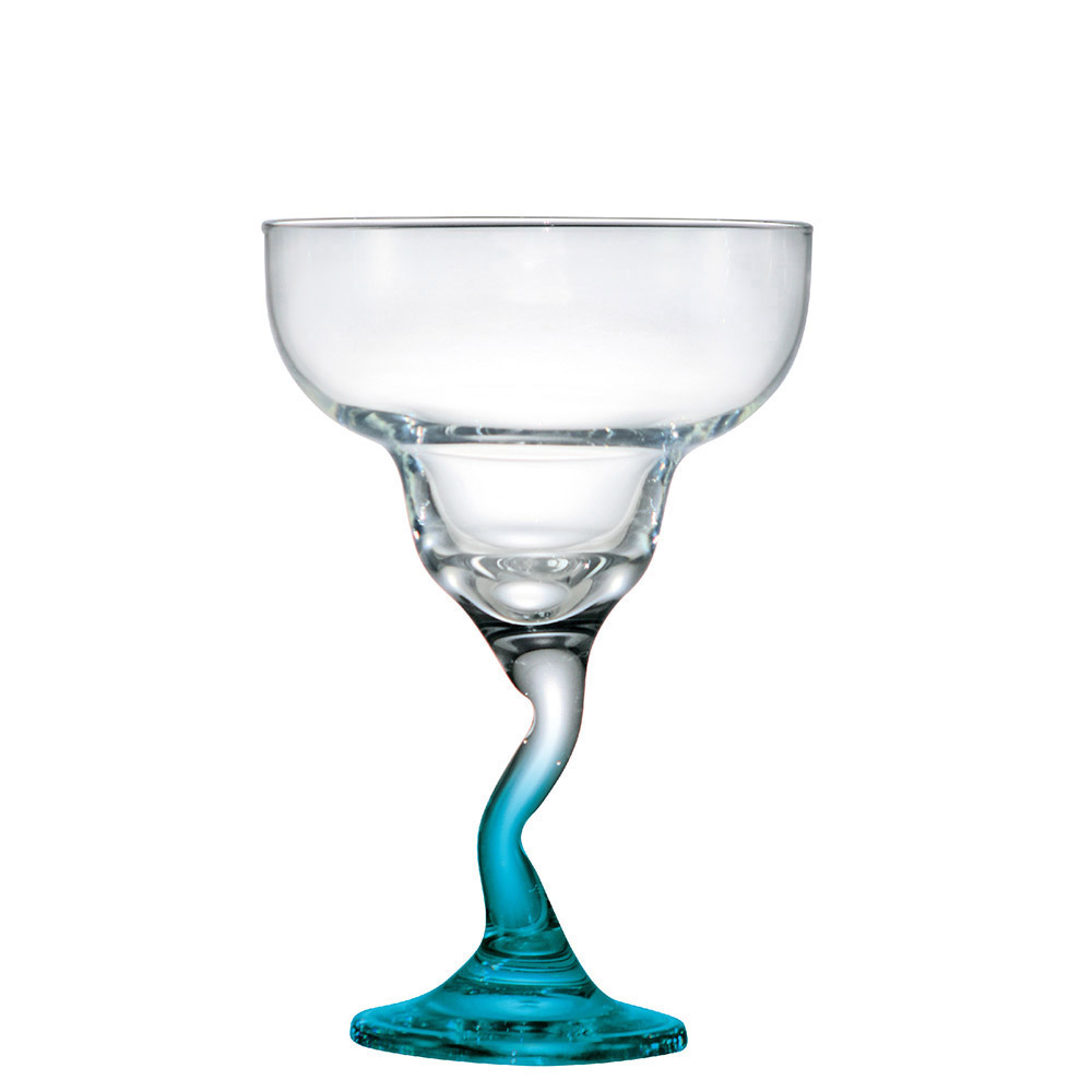 Taça de Vidro Twister Azul Para Margarita 300ml | Caixa Com 24 Peças -  Ruvolo - Foto 2