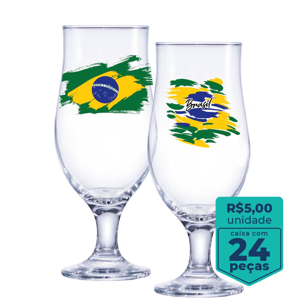 Taça de Vidro Royal Beer Copa DO Mundo 330ML | Caixa Com 24 Peças -  Ruvolo - Foto 1