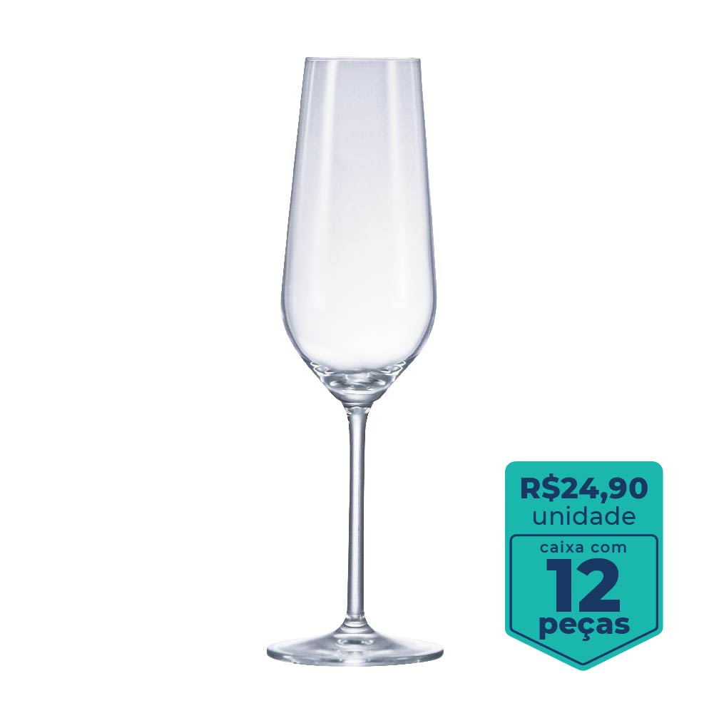 Taça de Vidro Event Para Champagne 290ml | Caixa Com 12 Peças -  Ruvolo - Foto 0