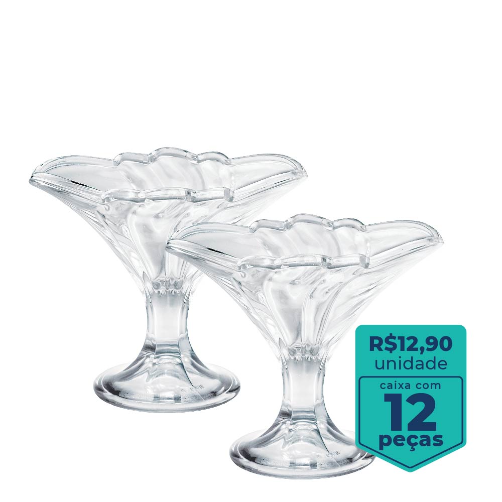 Taça de Vidro Sobremesa Deliss M 280ml | Caixa Com 12 Peças  -  Ruvolo - Foto 1