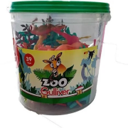 Balde Zoo - Animais do Zoológico - 39 Peças - 1040 Gulliver