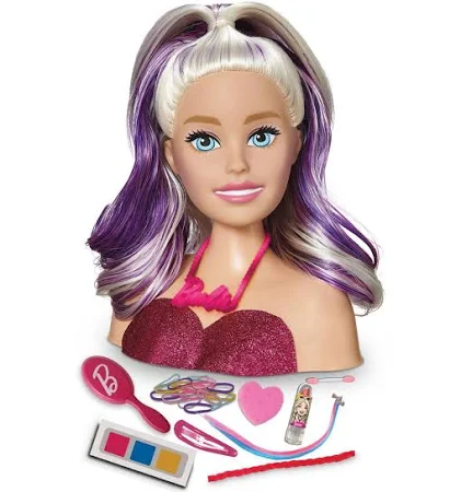 Busto Boneca Barbie Styling Head Faces - Maquiagem e Cabelo - 1265 Pupee