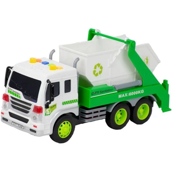 Caminhão De Lixo Reciclagem Realista Com Som E Luz Bbr Toys - R3034 Bbr