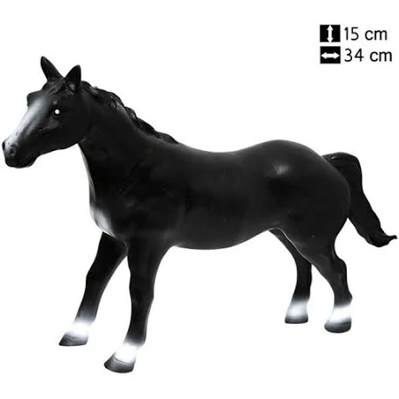 Cavalo De Brinquedo Vinil Cor Preto 22cm Infantil - Vb167 Db Play