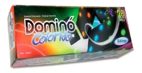 Jogo Domino De Madeira Pingos Color - Xalingo 53032