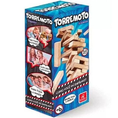 Jogo Torremoto Classico 54 peças - 5193 Brincadeira De Crianca