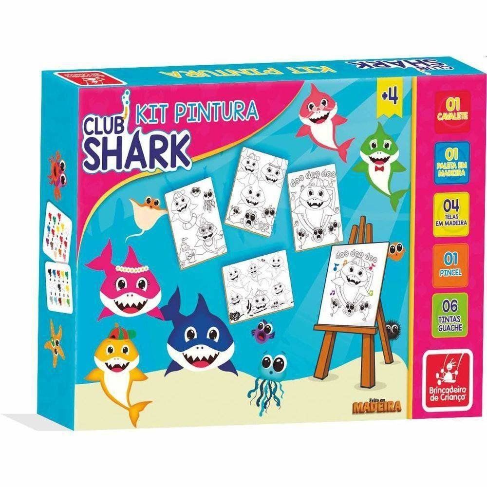 Kit Pintura Club Shark Brincadeira De Criança