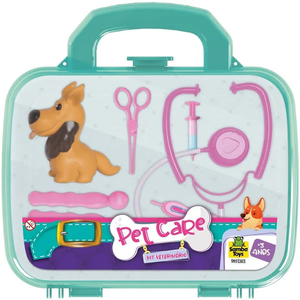 Maleta Infantil Kit Veterinario Pet Care - 0801 Samba Toys